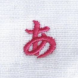名入れ刺繍ネーム楷書